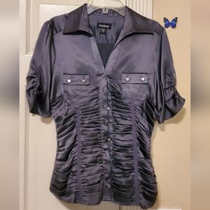 Bebe grunge silk button up